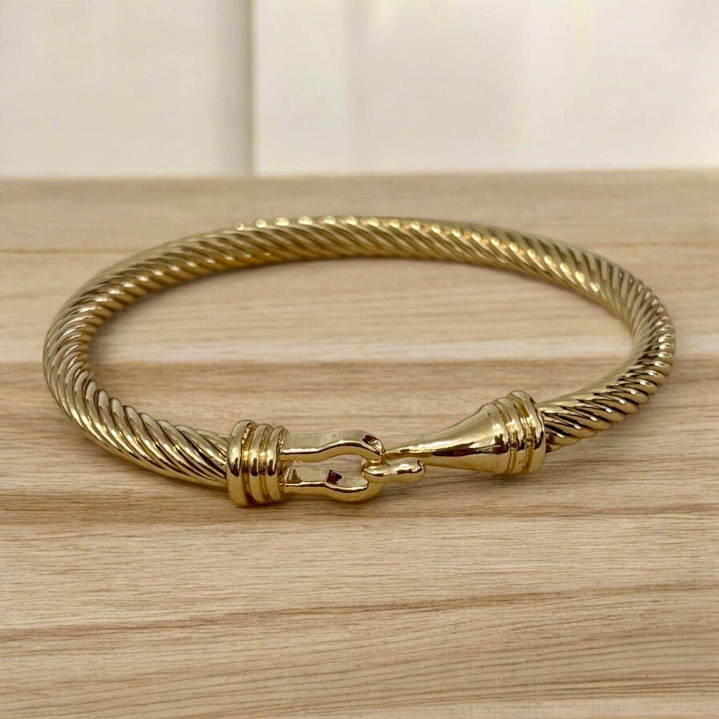 Gold Cable Bangle.