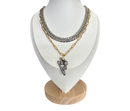 Two Tone Light Necklace